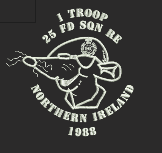 25 Fld Sqn 1 Troop Embroidered T-Shirt