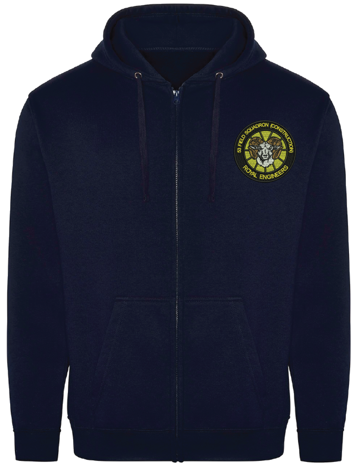 53 Fd Sqn Construction Zipped Hoodie