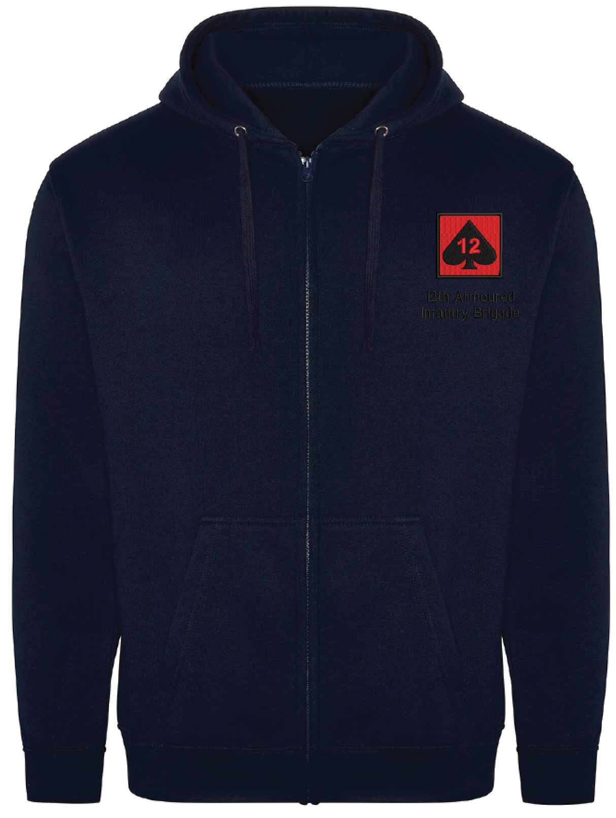 12th Armoured Infantry Brigade Zipped Hoodie