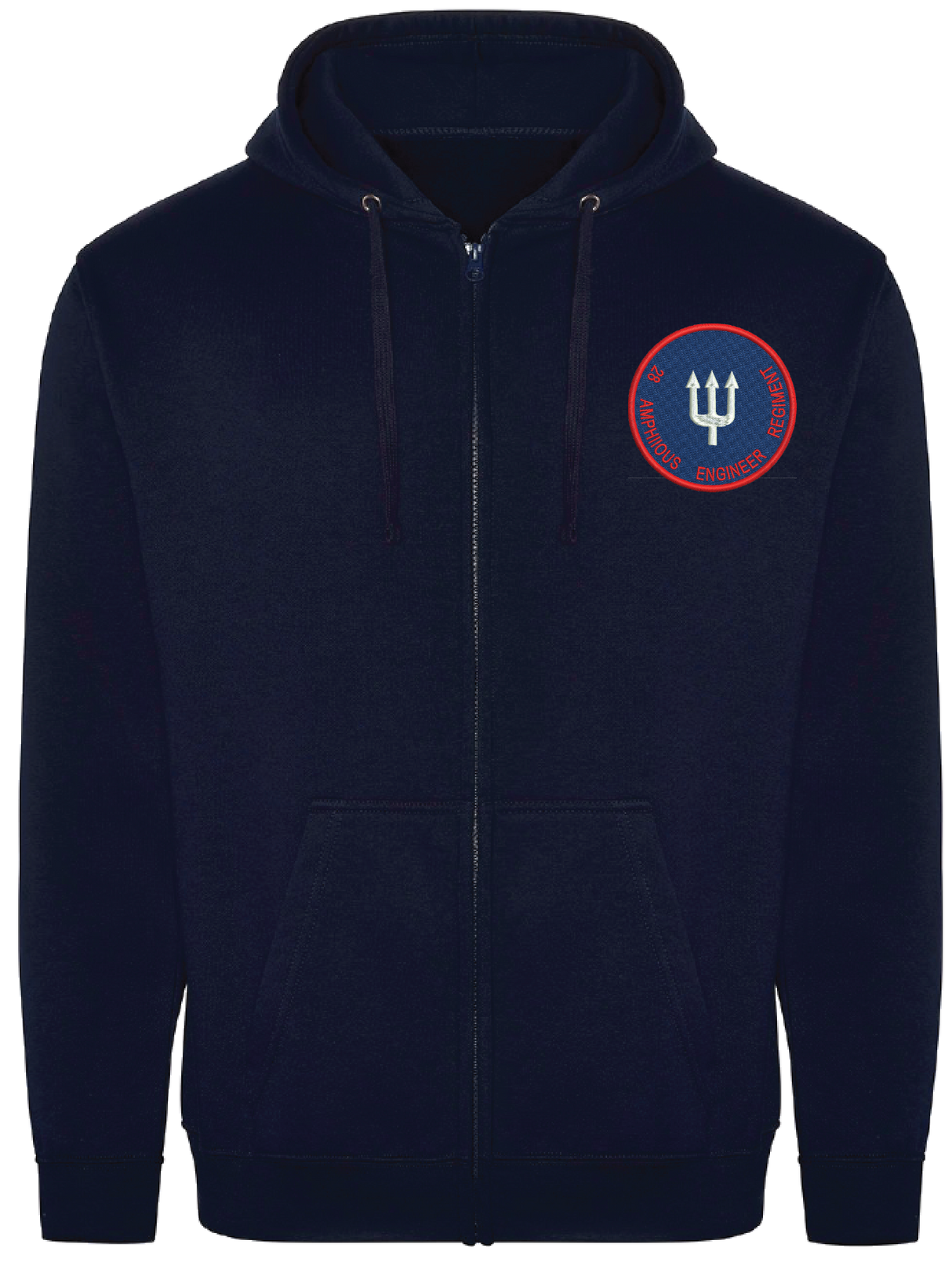 28 Amphibious Engr Regt Zipped Hoodie