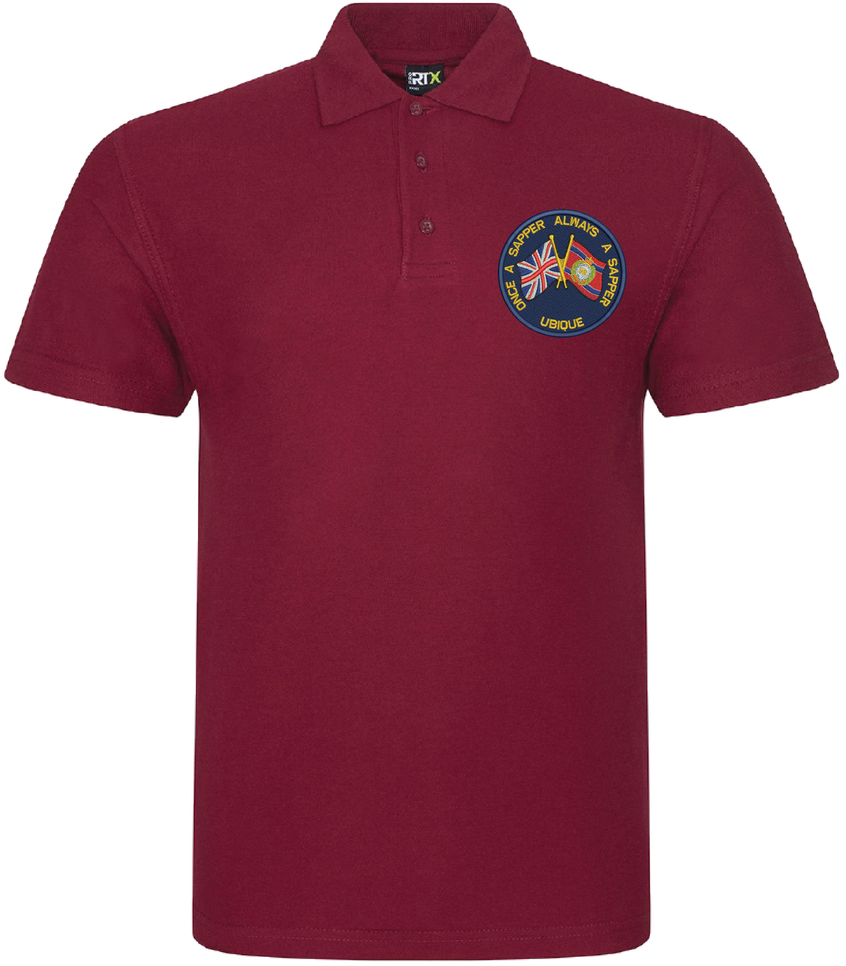 Once A Sapper RE Union Jack Polo Shirt