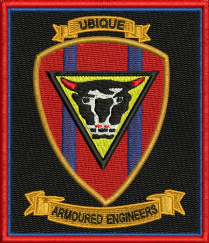 32 Engr Regt Embroidered Blazer Embroidered Badge