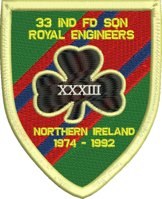 33 Indp Fd Sqn NI Embroidered Badge