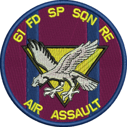 61 Fd Sp Sqn RE Embroidered Badge