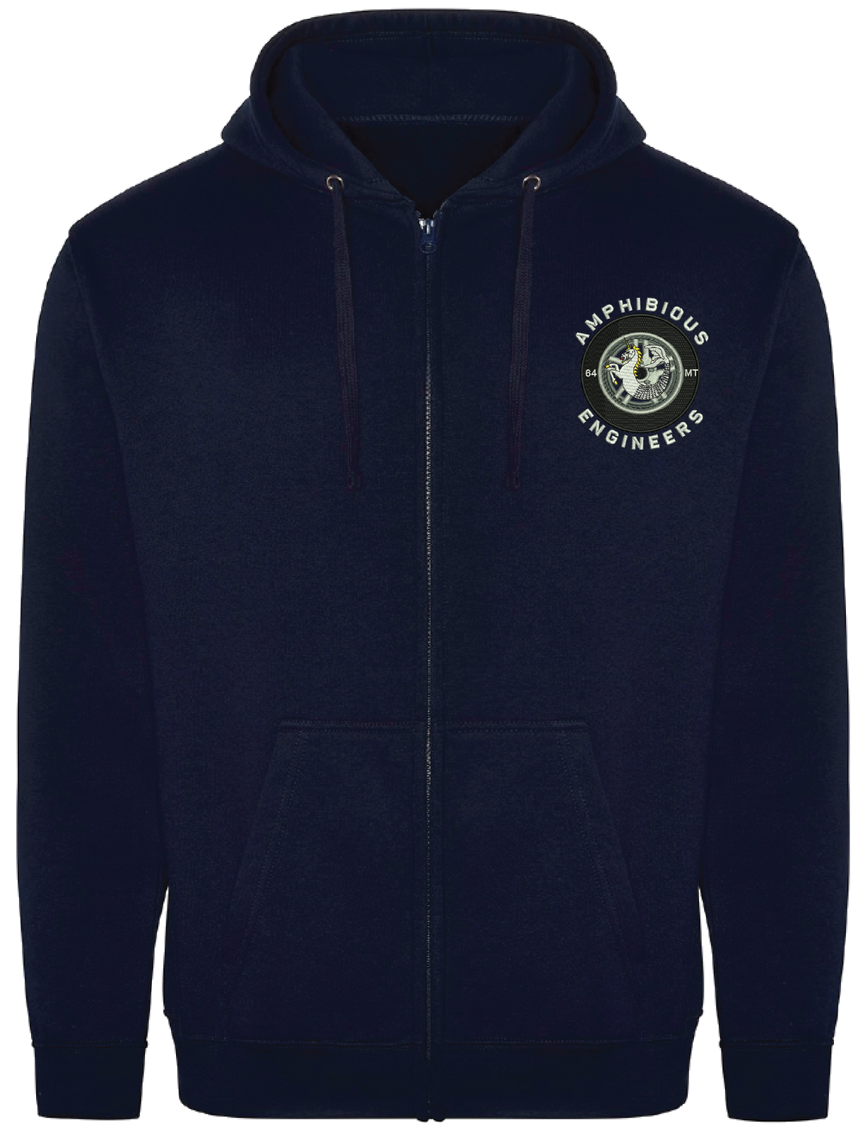 64 Amphibious Engr Zipped Hoodie