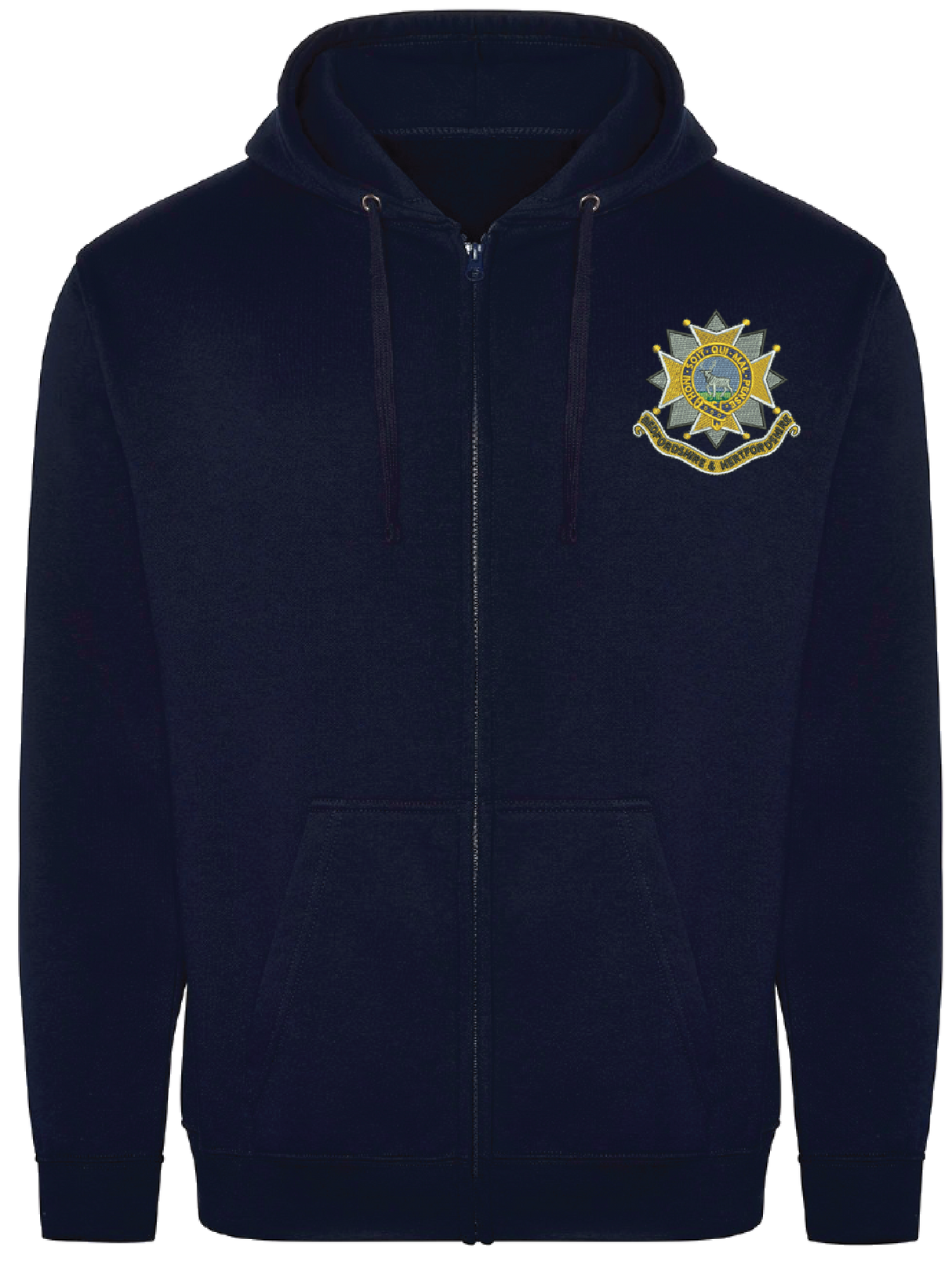 Bedfordshire and Hertfordshire Regiment Zipped Hoodie