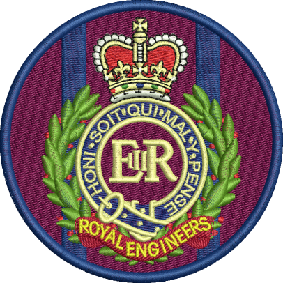 RE Cap Badge on TRF Embroidered Badge