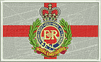St George Cross RE Embroidered Badge