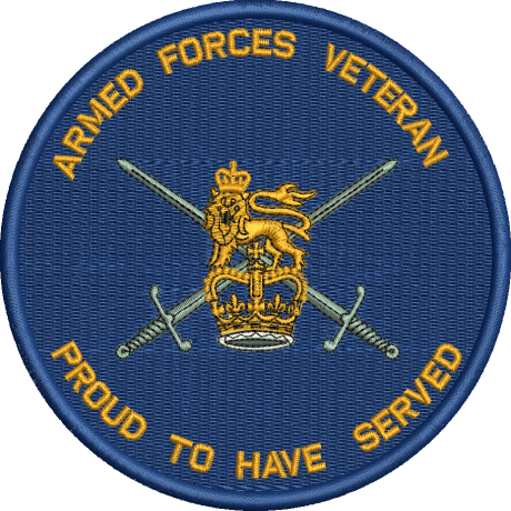 Armed Forces Veteran Proud to Serve Embroidered Badge