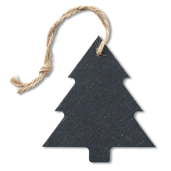 Engraved Slate Tree Christmas Decoration