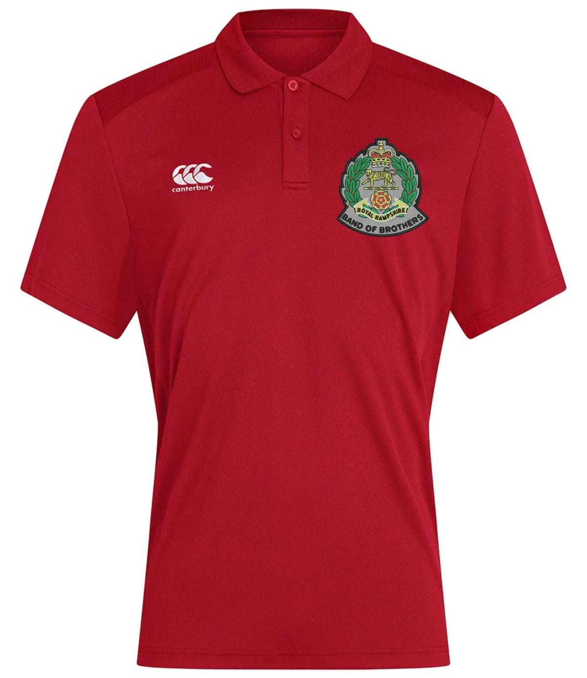 Royal Hampshire Band of Brothers Canterbury Club Dry Polo Flag Red