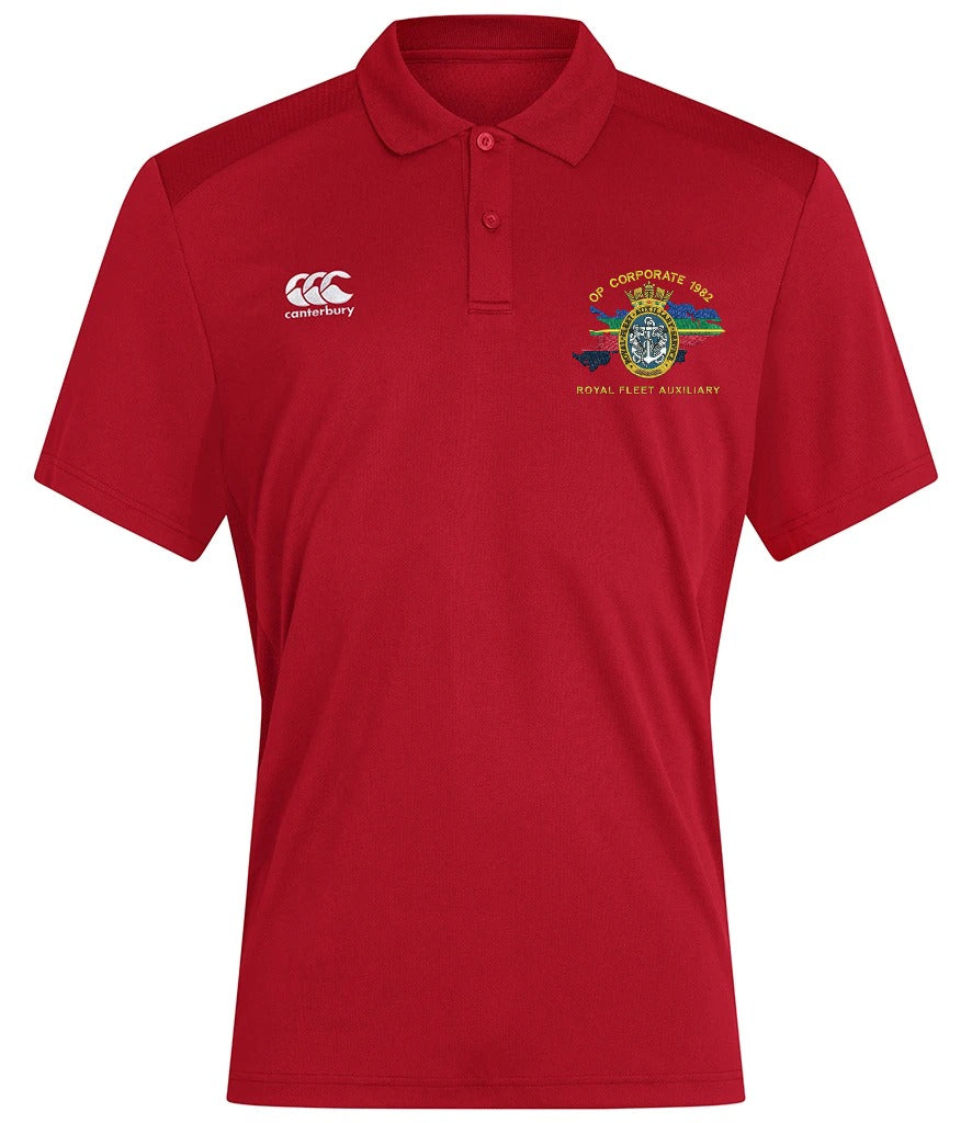 Op Corporate Royal Fleet Auxiliary Canterbury polo in Flag Red