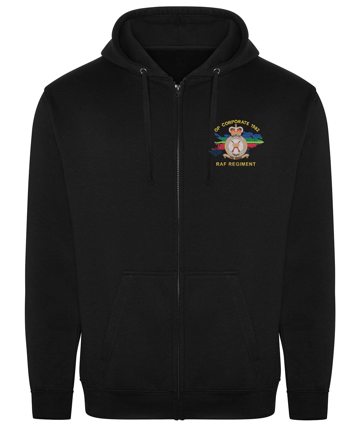 Op Corporate RAF Regiment Zipped Hoodie