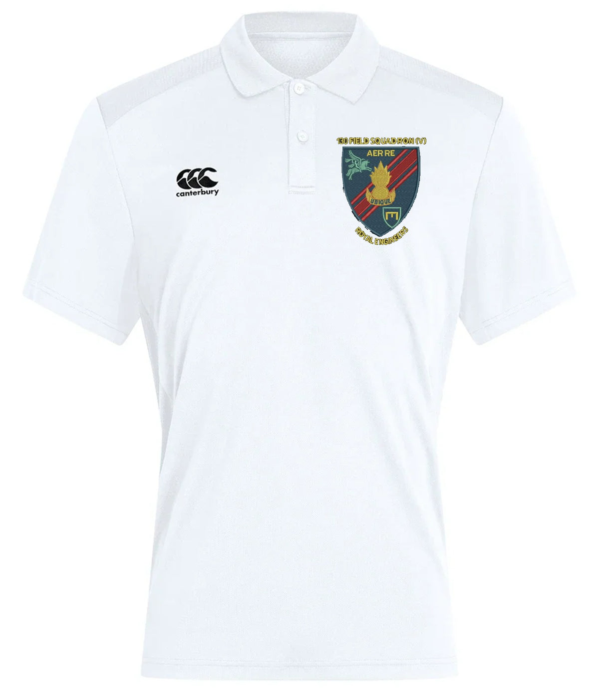 130 Field Squadron Canterbury Club Dry Polo White