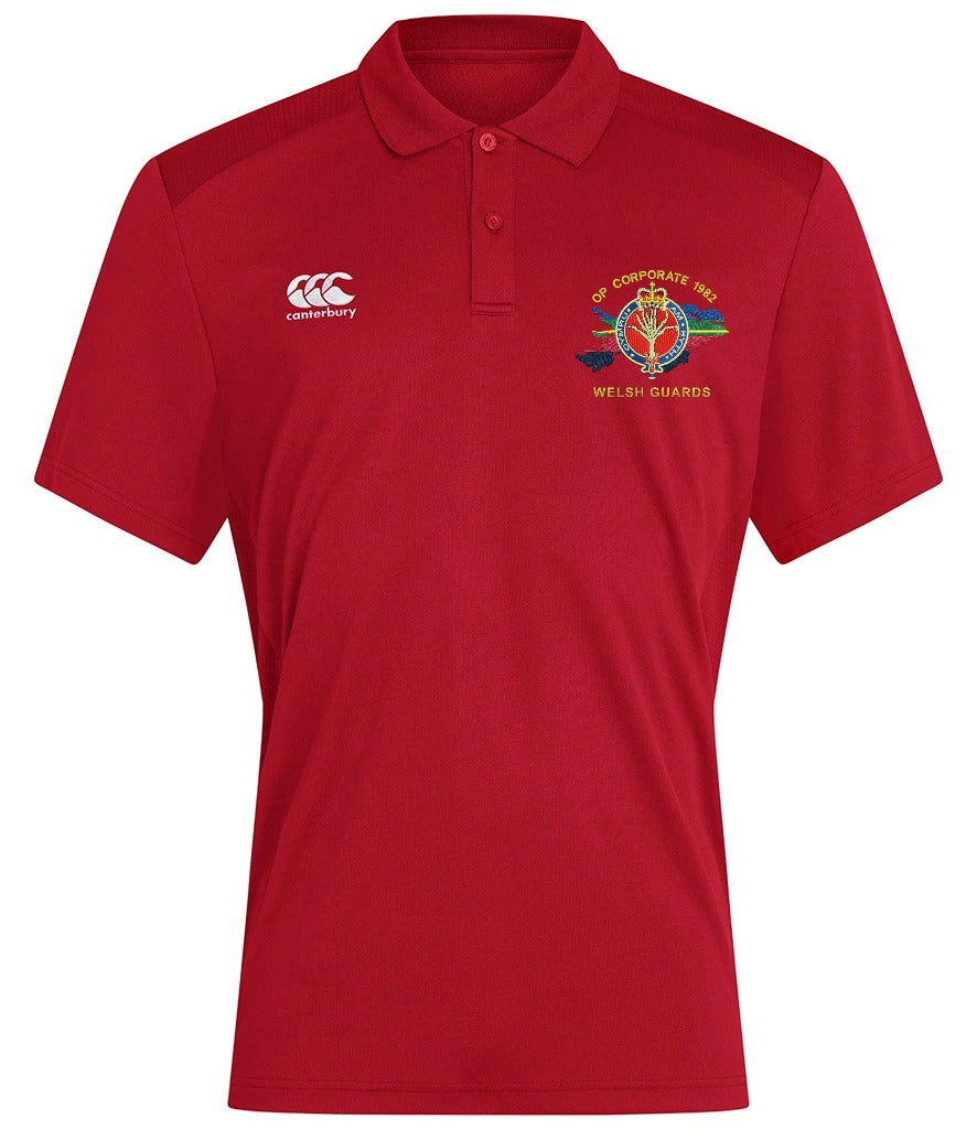 Op Corporate Welsh Guards Canterbury polo in Flag Red