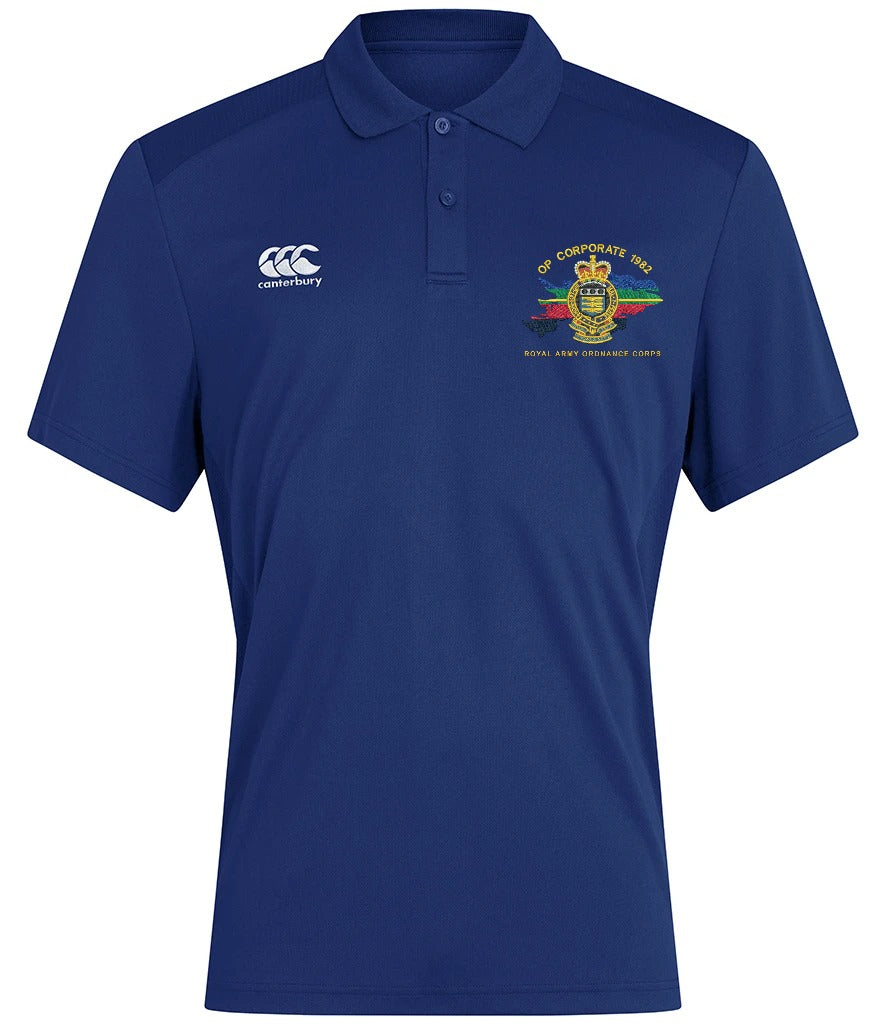 Op Corporate Royal Army Ordnance Corps Canterbury polo in Royal Blue