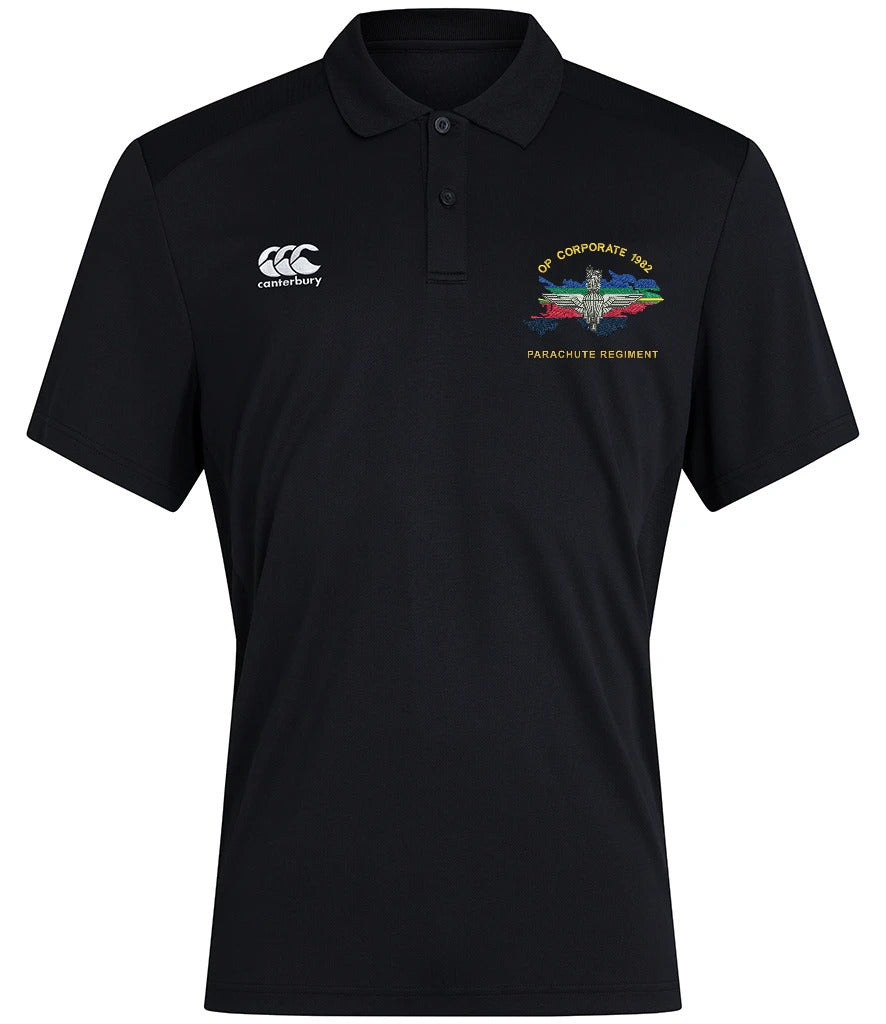 Op Corporate Parachute Regiment Canterbury polo in Black