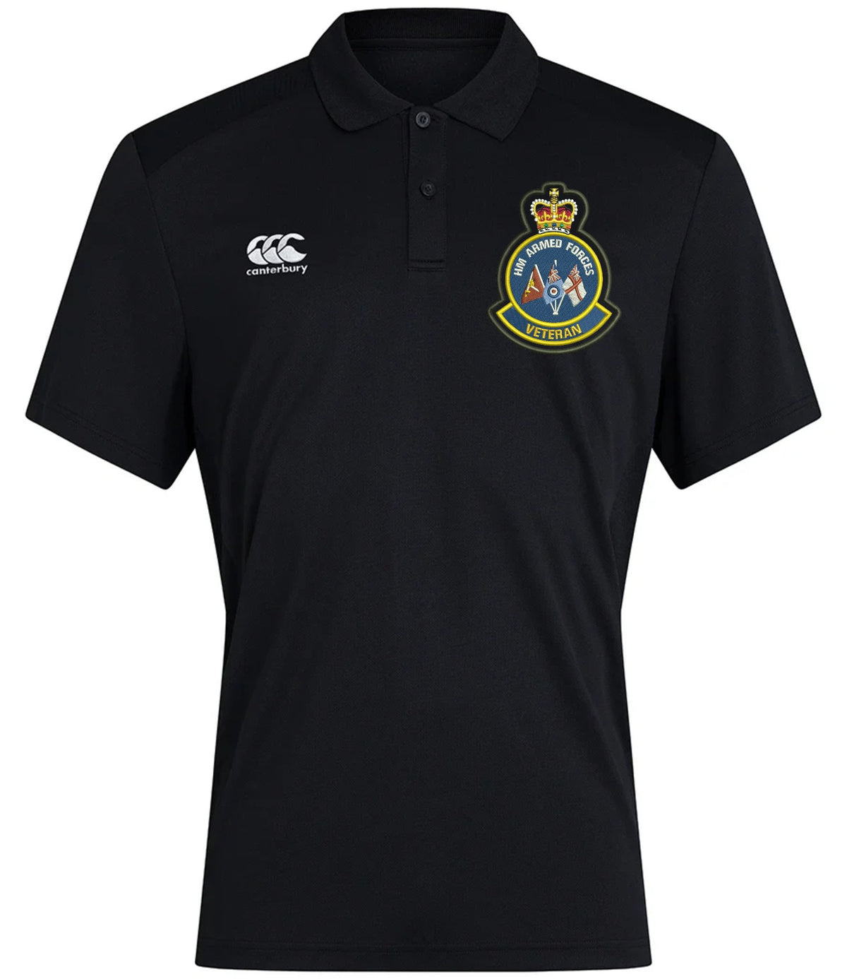 HM Armed Forces Veteran Canterbury Club Dry Polo Black