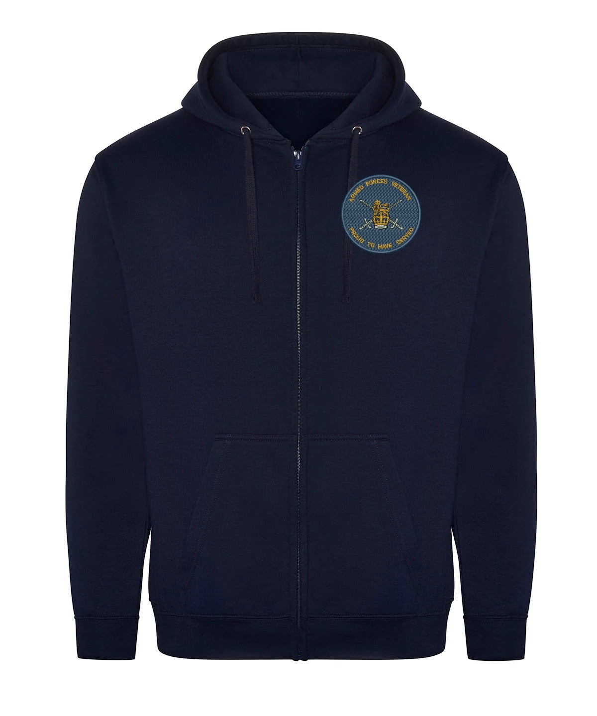 Armed Forces Veteran Proud to Serve Zipped Hoodie