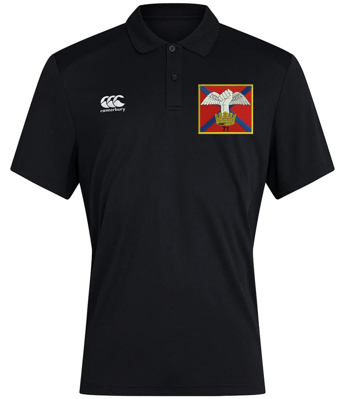 71 Engineer Regiment Canterbury Club Dry Polo Black