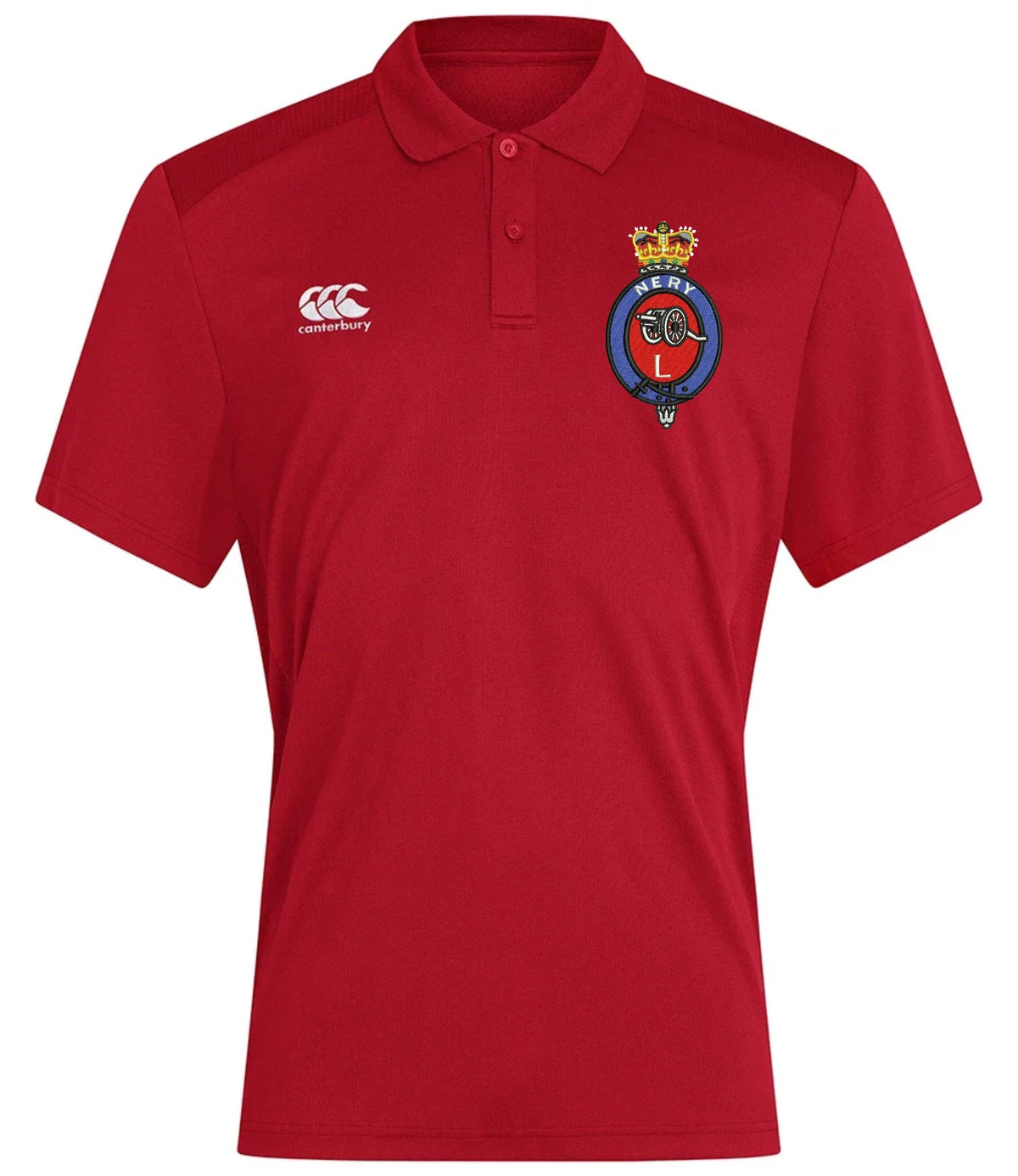 L (Nery) Battery RHA Canterbury Club Dry Polo Flag Red