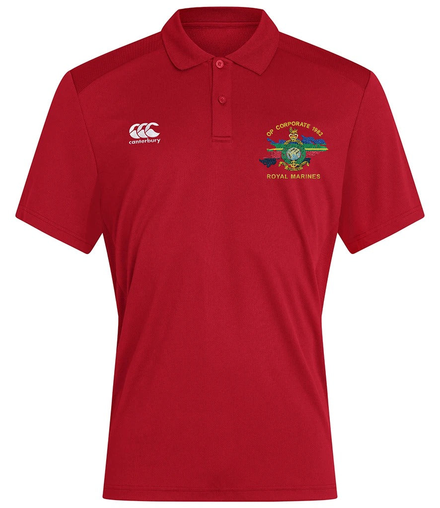 Op Corporate Royal Marines Canterbury polo in Flag Red