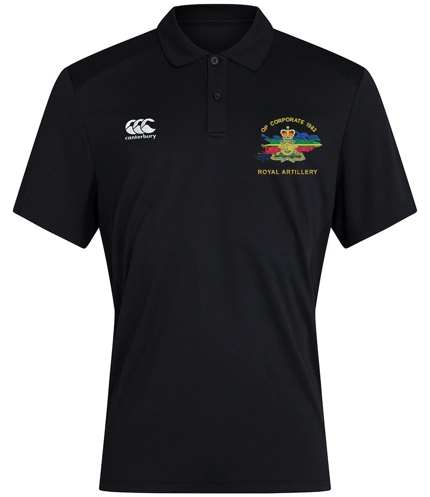 Op Corporate Royal Artillery Canterbury polo in Black