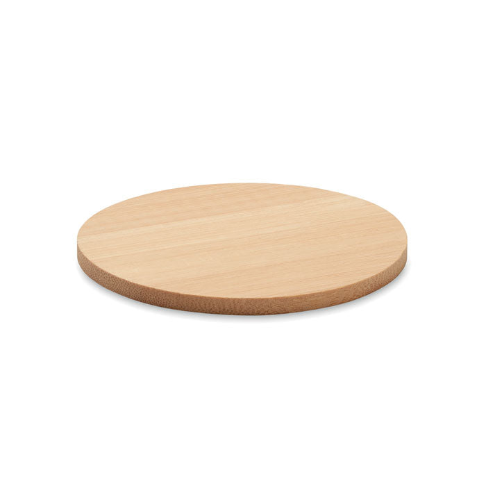 Engraved Bamboo Round Coaster