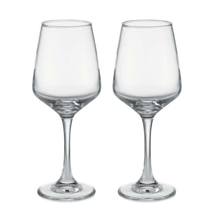 Engraved Set of 2 Wine Glasses