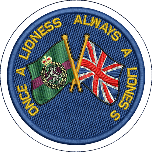 Once a Lioness WRAC Embroidered Badge