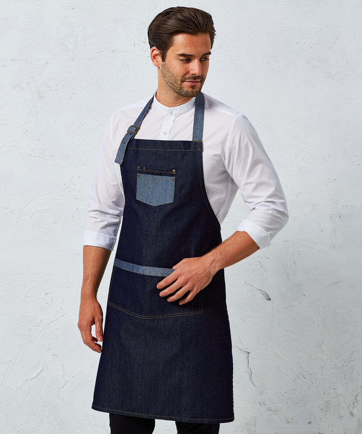Denim Contrast Apron