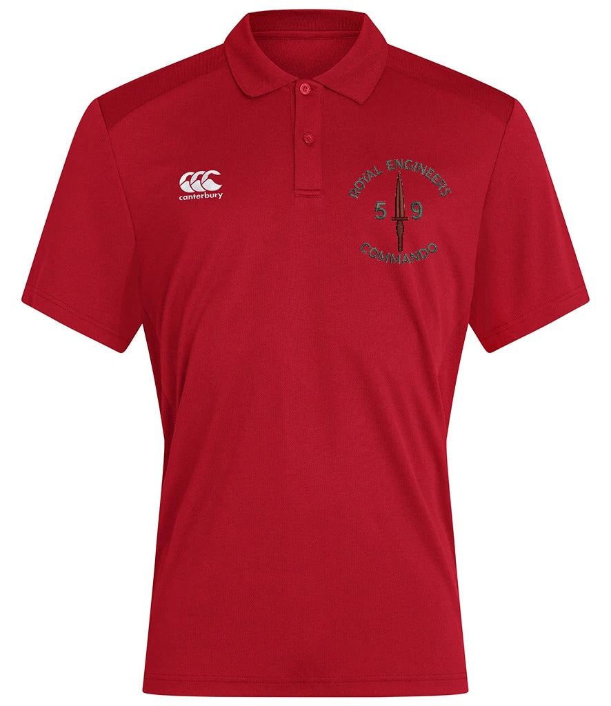 RE 59 Commando Canterbury Club Dry Polo Flag Red