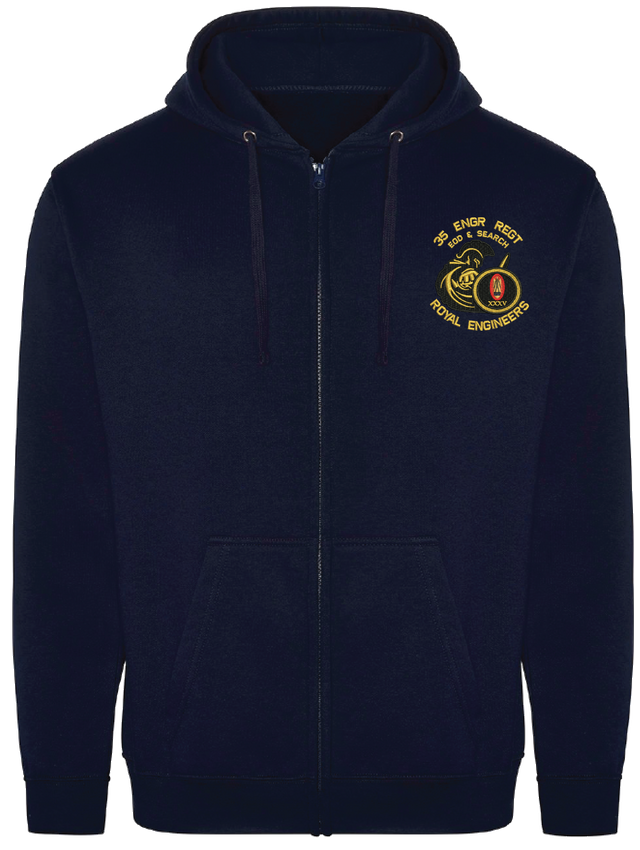35 Engr Regt EOD Search Zipped Hoodie