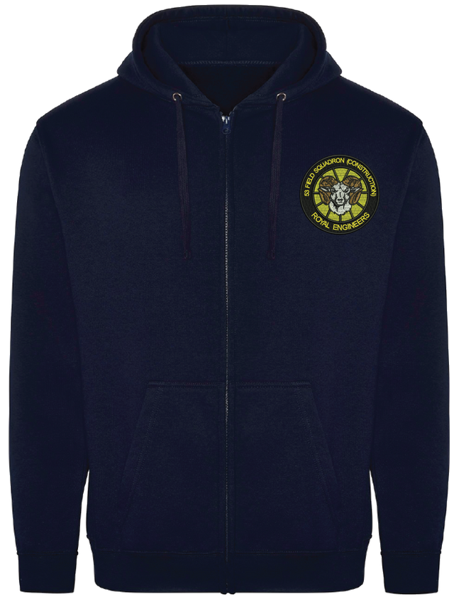 53 Fd Sqn Construction Zipped Hoodie
