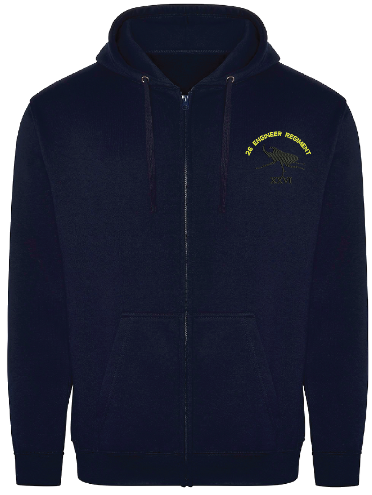 26 Engr Regt Zipped Hoodie