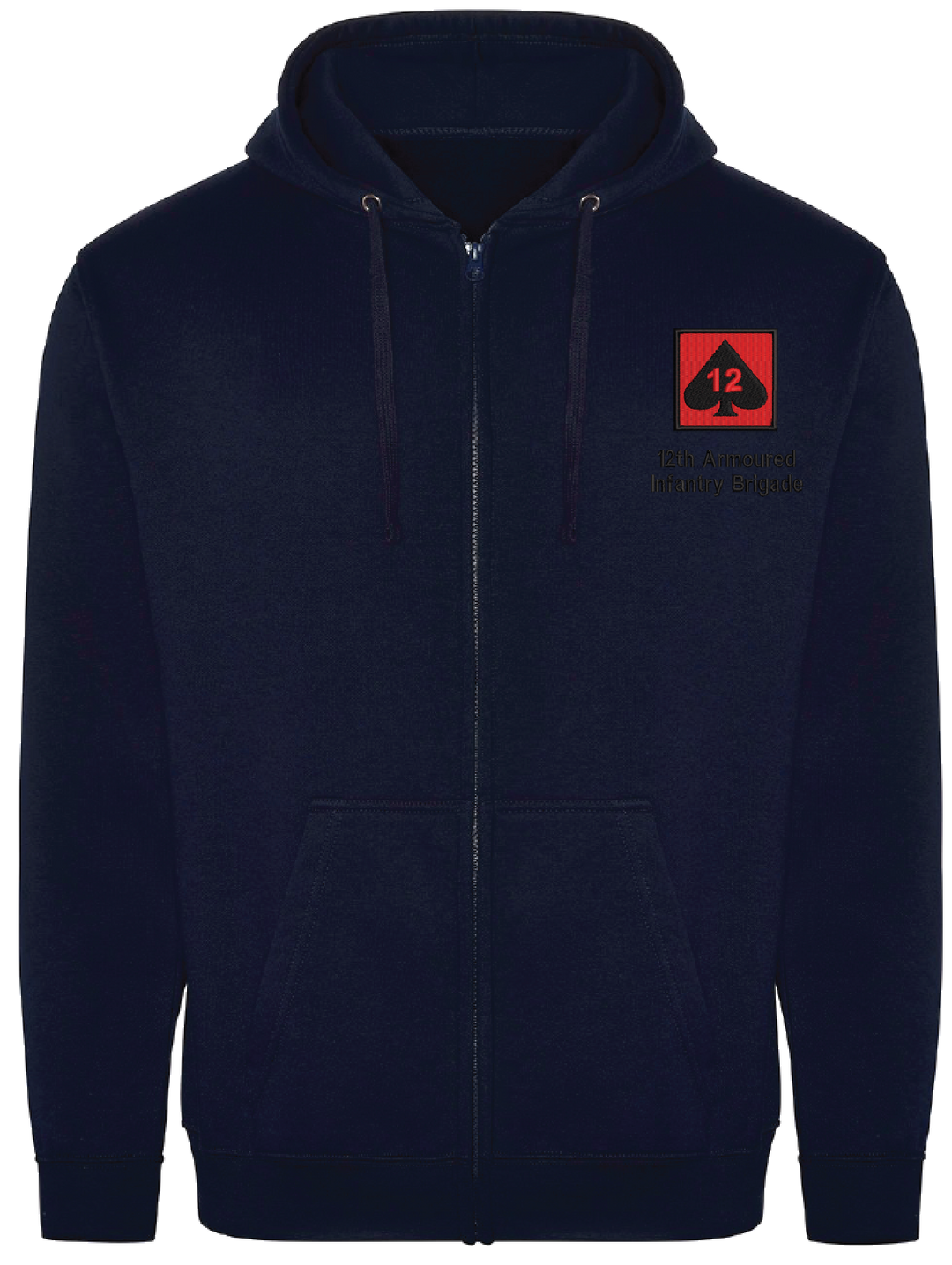 12th Armoured Infantry Brigade Zipped Hoodie