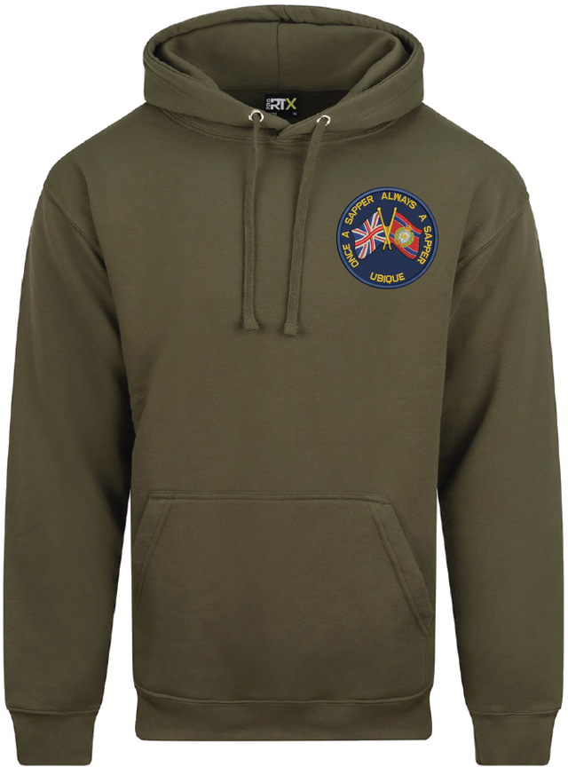 Once A Sapper RE Union Jack Hoodie
