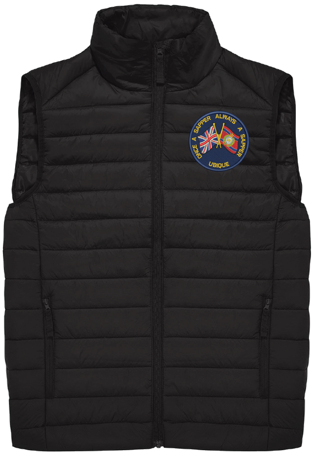 Once A Sapper RE Union Jack Padded Gilet