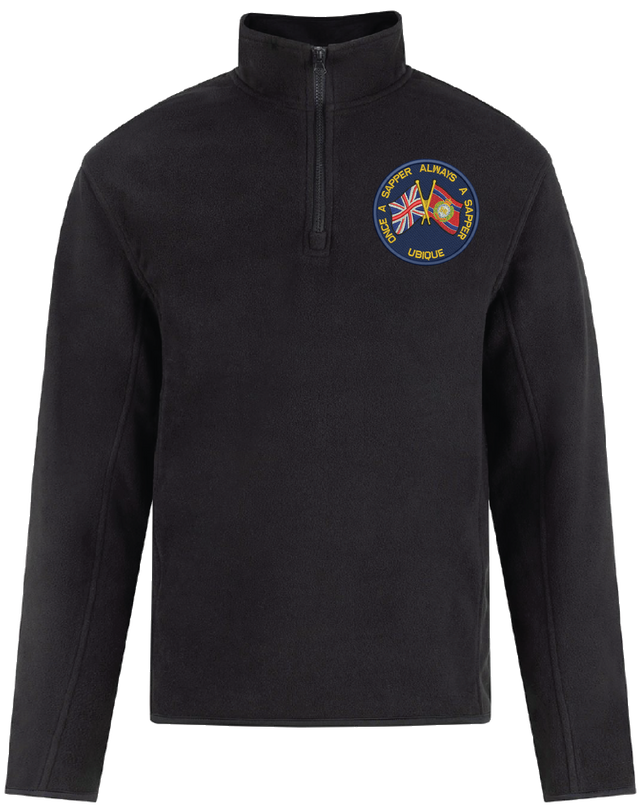 Once A Sapper RE Union Jack Quarter Zip Fleece