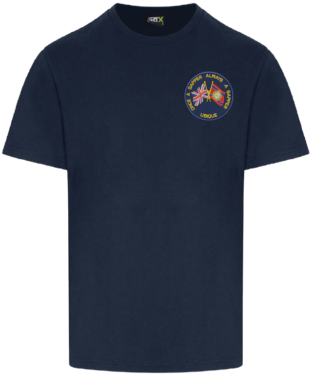 Once A Sapper RE Union Jack T Shirt