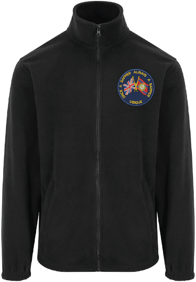 Once A Sapper RE Union Jack Zipped Fleece