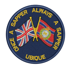Once A Sapper RE Union Jack Patch