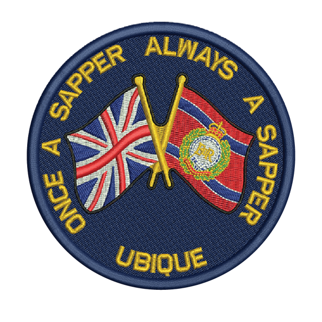 Once A Sapper RE Union Jack Patch