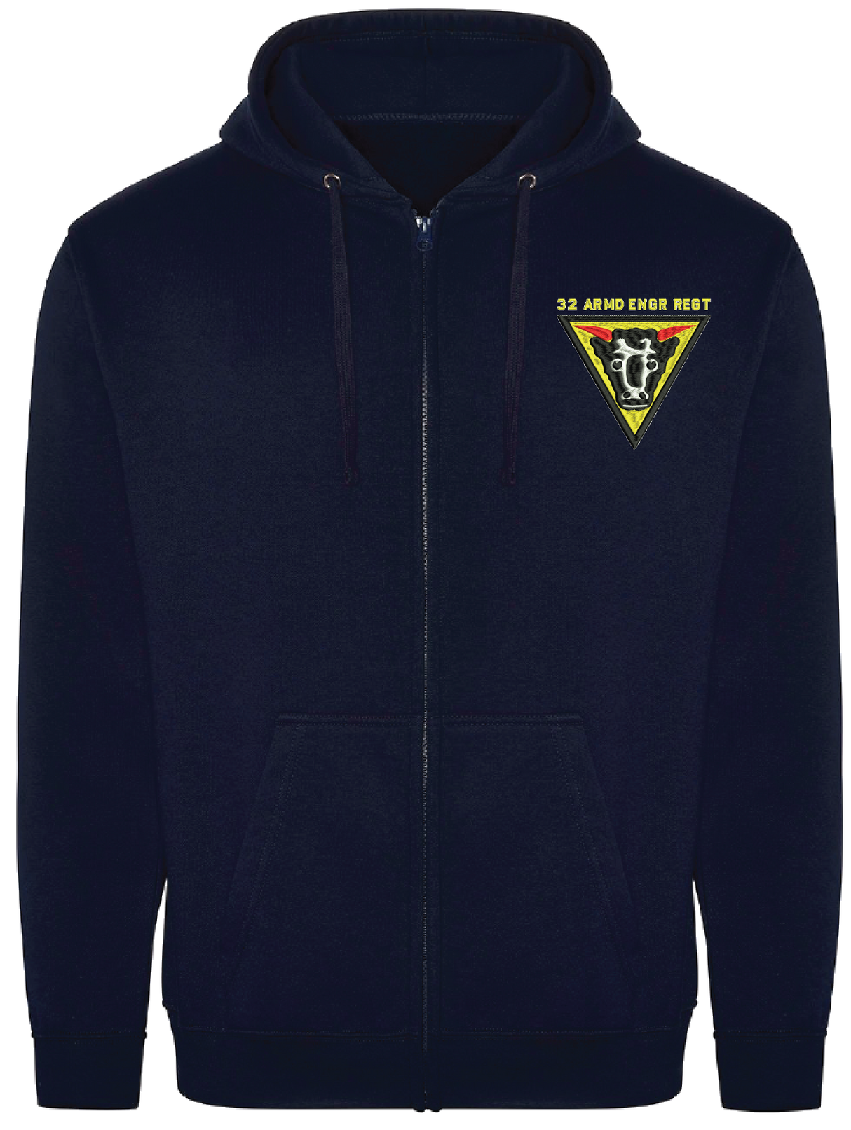 32 Armd Engr Regt Zipped Hoodie