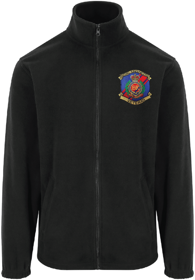RE Veteran Embroidered Badge Zipped Fleece