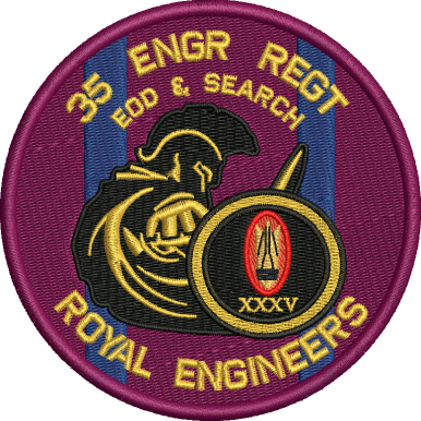 35 Engr Regt EOD Search Embroidered Badge