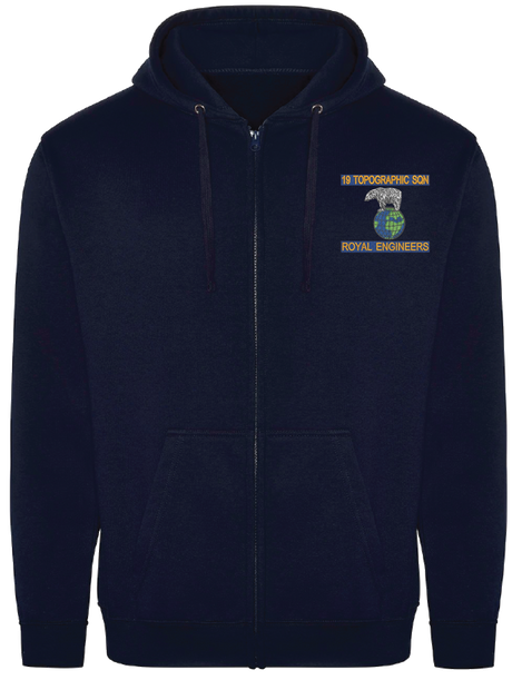 19 Topographic Sqn Zipped Hoodie