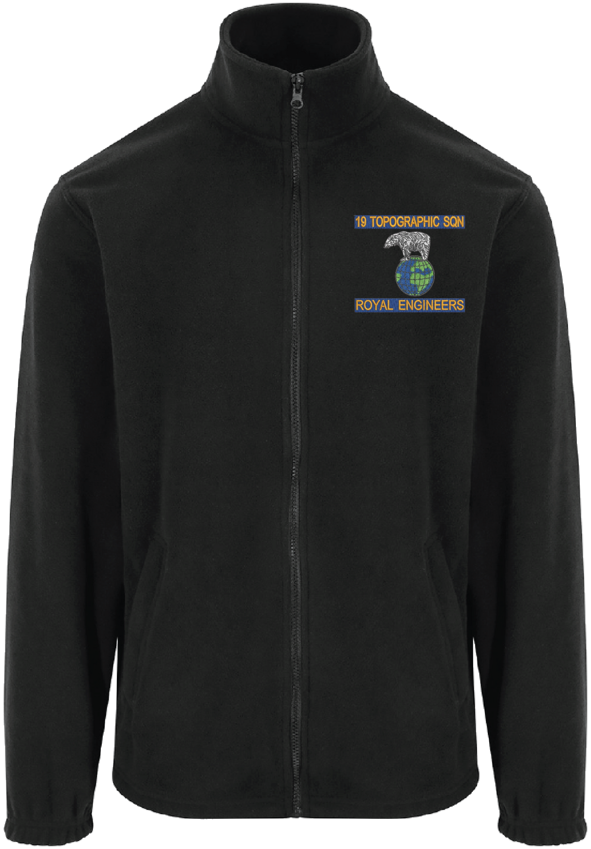 19 Topographic Sqn Zipped Fleece