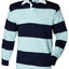Sewn stripe long sleeve rugby shirt