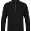 ¼ zip mid-layer with contrast panelling 